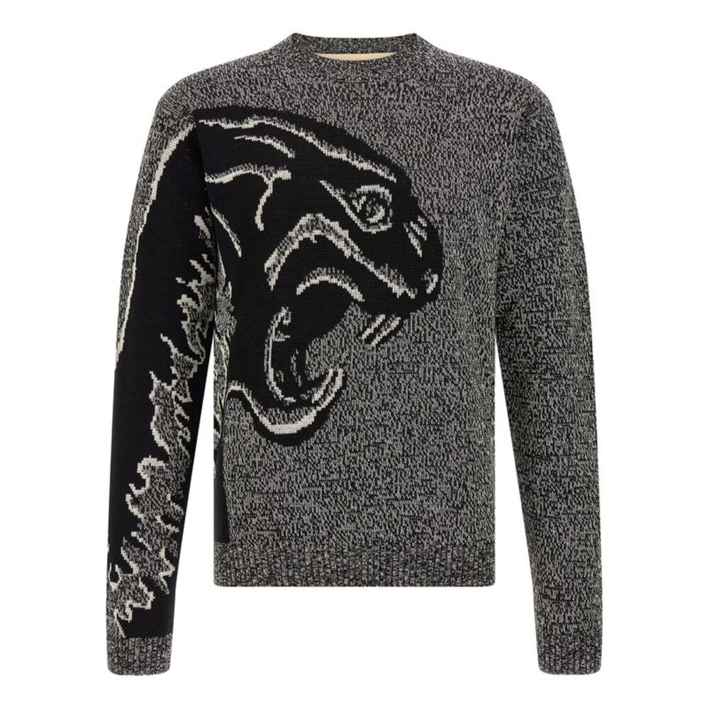 Valentino Garavani Bicolor Virgin Wool Men's Cardigan